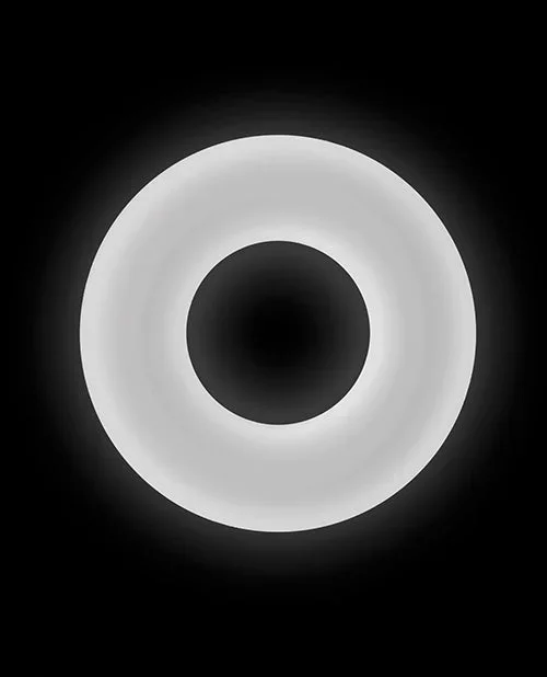 Firefly Glow in the Dark Bubble Cock Ring – Small, White