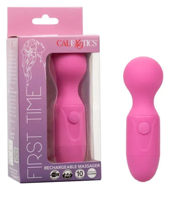 First Time® Rechargeable Massager – 10 Functions, Flexible Neck, Waterproof