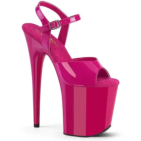 Flamingo 8″ Platform with Ankle Strap – Hot Pink – Size