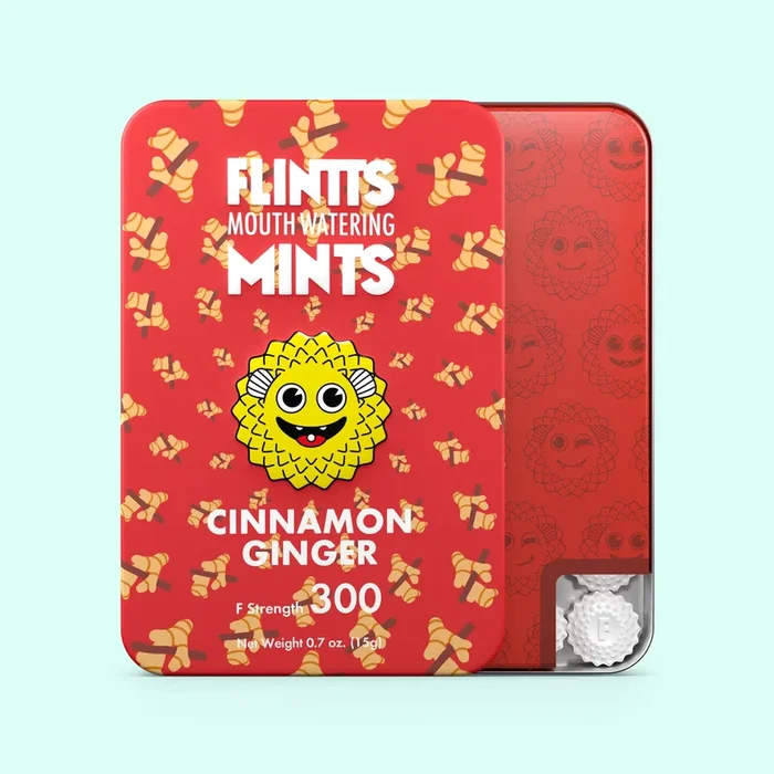 Flintts Mouth Watering Mints 2 Pack Cinnamon Ginger – F-Strength 300