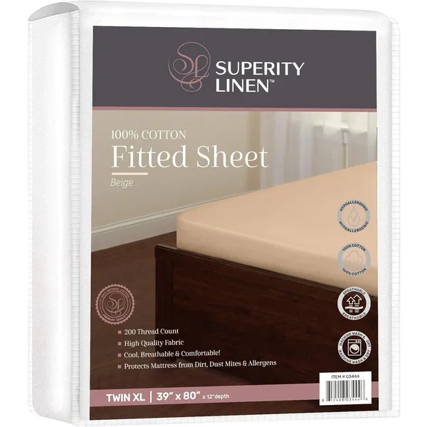 Full Fitted Sheet Made From Cotton. Moisture Wicking Cotton Bed Sheet For Brea