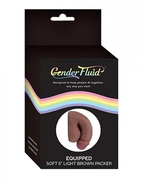 Gender Fluid 5″ Equipped Soft Packer – Light Brown
