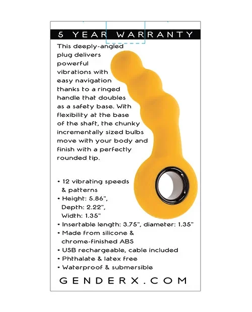 Gender X Bumble Angled Plug – Yellow
