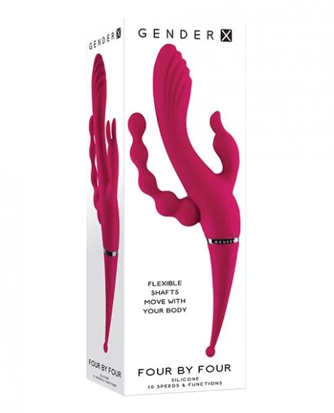 Gender X Four by Four Vibrator – Burgundy
