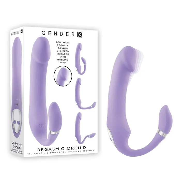 Gender X ORGASMIC ORCHID – Lilac 19 cm USB Rechargeable Strapless-Strap-On