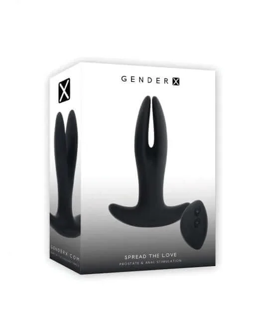 Gender X Spread The Love Vibrating Anal Plug with Remote Control Black