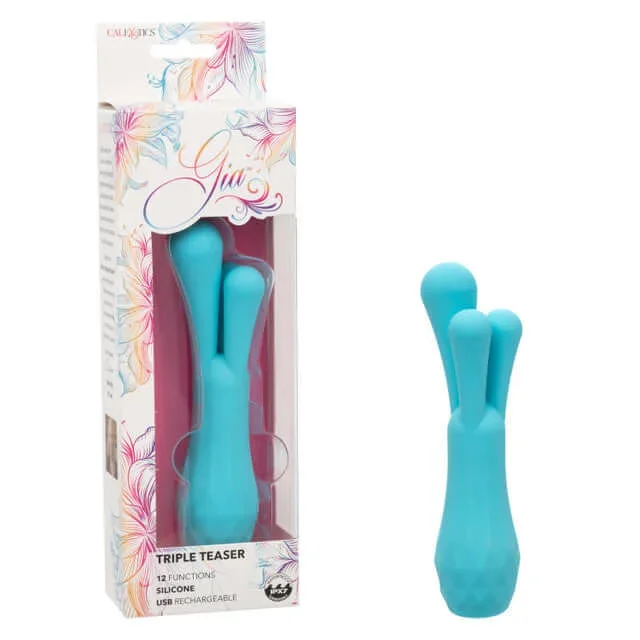 Gia Triple Teaser – 12 Function Vibrator | Waterproof, Body-Safe Silicone, USB Rechargeable