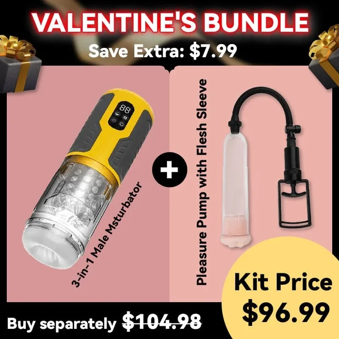 [Gift for Him] Save $7.99 – 3 – in – 1 Male Msturbator & Pleasure Pump