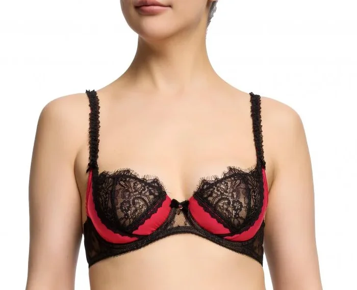 Glamcatcher Bra – Black/Runway Red –