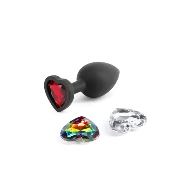 Glams Xchange Heart – Small – Small Butt Plug with Interchangeable Heart Gems