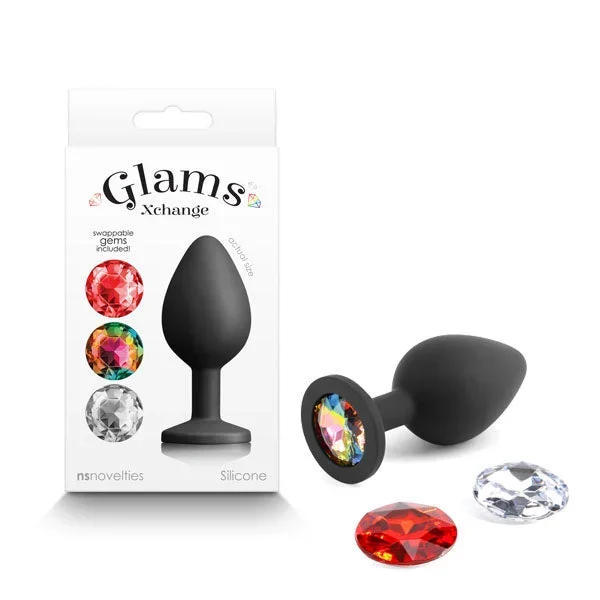 Glams Xchange Medium Butt Plug with Interchangeable Gems