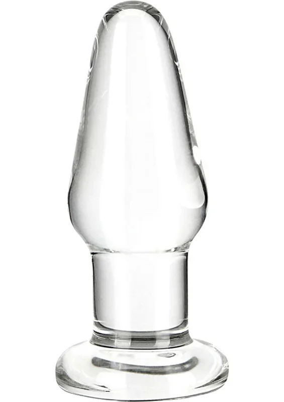 Gläs 3.5 Inch Glass Hand Blown Classic Clear Butt Plug