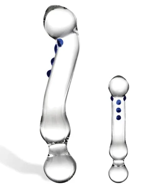 Glas 6″ Curved G-Spot Glass Dildo