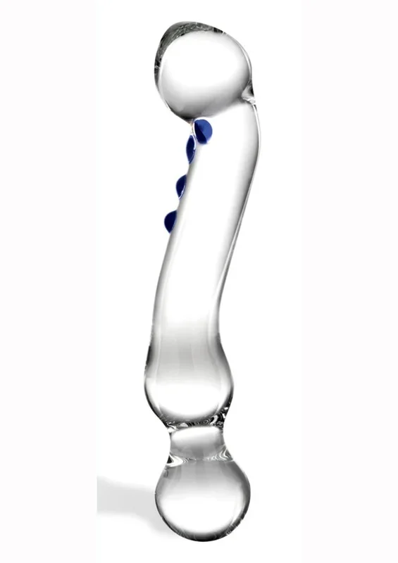 Glas Curved G-Spot Glass Textured Dildo