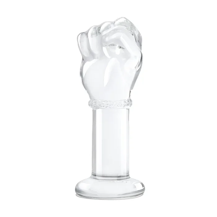 Glas Fist Glass Butt Plug Clear 5 Inch
