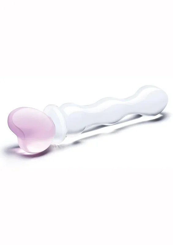 Glas Sweetheart Hand Blown Glass Dildo With Satin Storage Bag