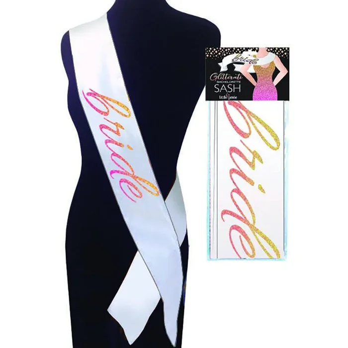 Glitterati Bride Sash – Novelty Costume Accessory for Hens Party