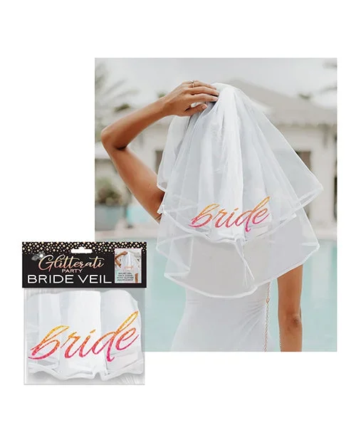 Glitterati Bride Veil – Rose Gold/White