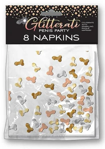 Glitterati Penis Party Napkins – Pack Of 8
