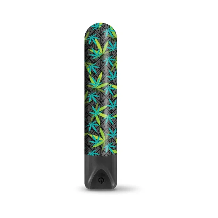 Global Novelties Prints Charming Buzzed Rechargeable 3.5″ Bullet – Canna Queen – Black
