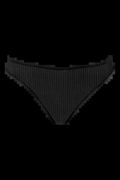 Gloria Pinstripe 4 cm Thong – Black –