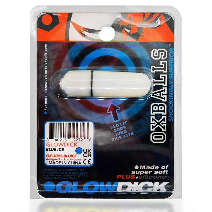 Glowdick Cockring With Led – Blue Ice