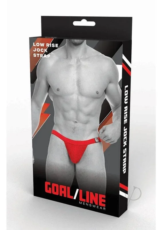 Goal Line Low Rise Jockstrap Red Large XLarge