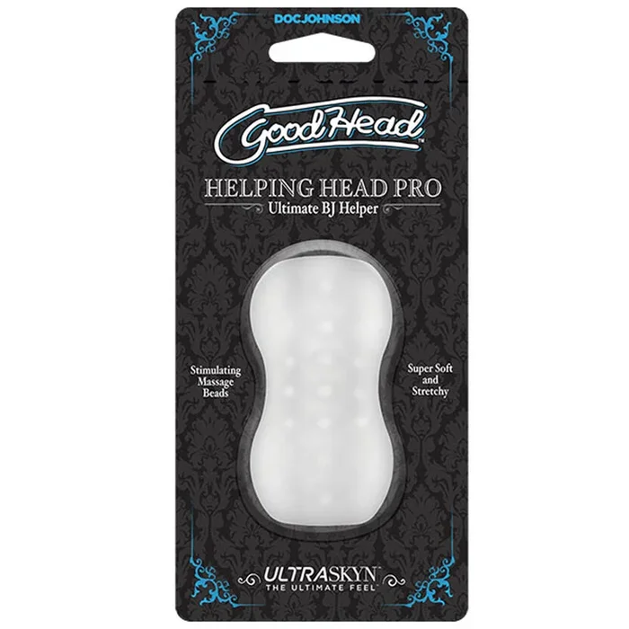 Goodhead Helping Head Pro – Clear Stretchy Handheld Stroker