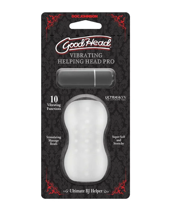 GoodHead Helping Head Pro ULTRASKYN Vibrating Stroker – Frost