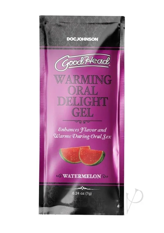 GoodHead Warming Oral Delight Gel Watermelon – 48-Pack Bulk