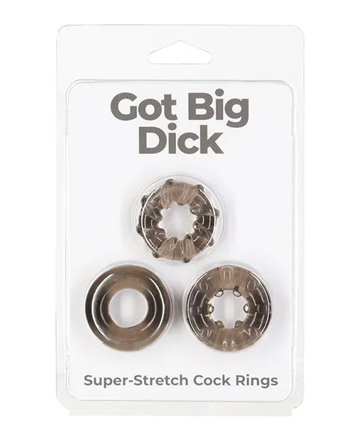 Got Big Dick 3 Pack Cock Rings – Black