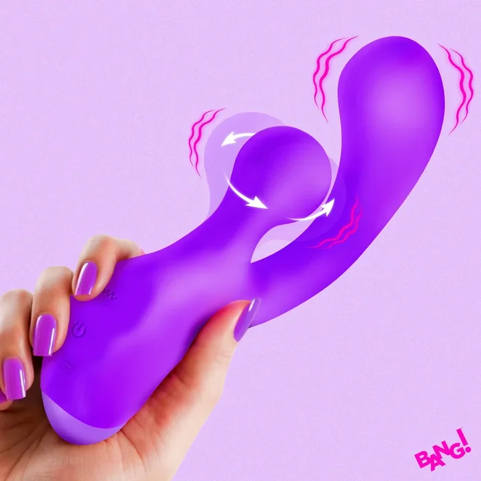 Gyro Rabbit Silicone Vibrator – Purple
