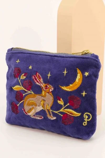 Hare at Midnight Velvet Mini Pouch