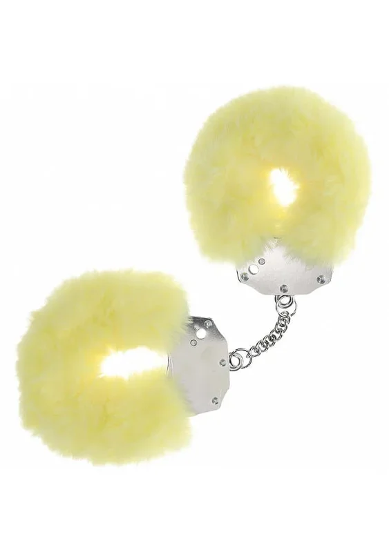 Heavy Duty Fluffy Handcuffs Yellow