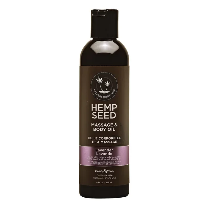 Hemp Seed Massage and Body Oil – Lavender – 8 Fl. Oz./ 237ml