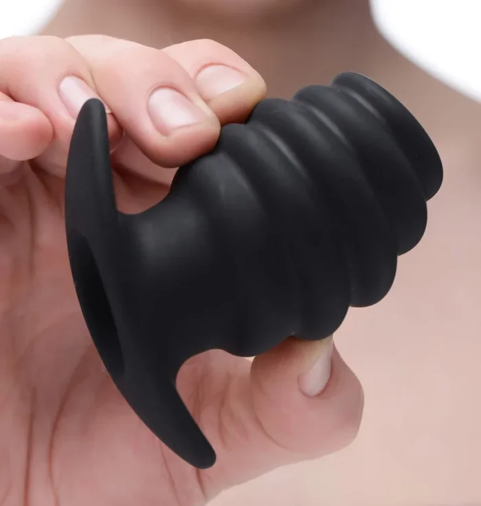 Hive Ass Tunnel Silicone Ribbed Hollow Anal Plug – Medium