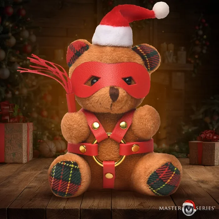 Holiday Bondage Bear Keychain
