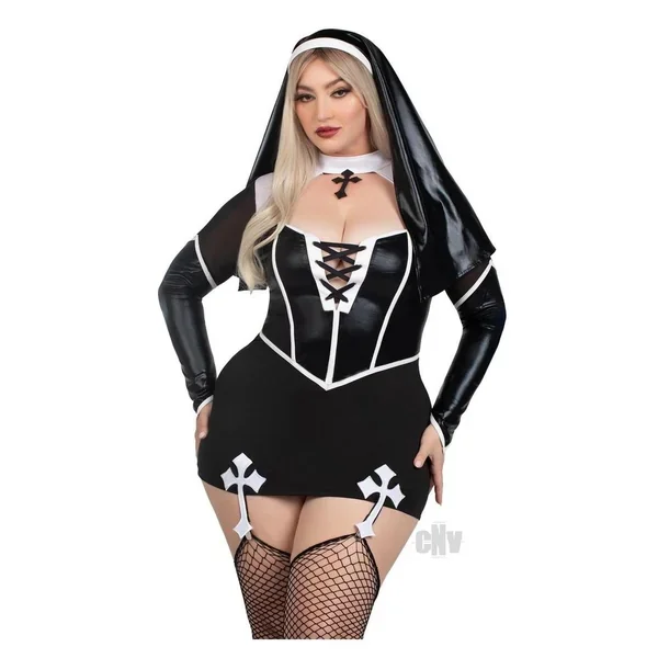 Holy Hottie Set 2pc 3x/4x Blk/wht