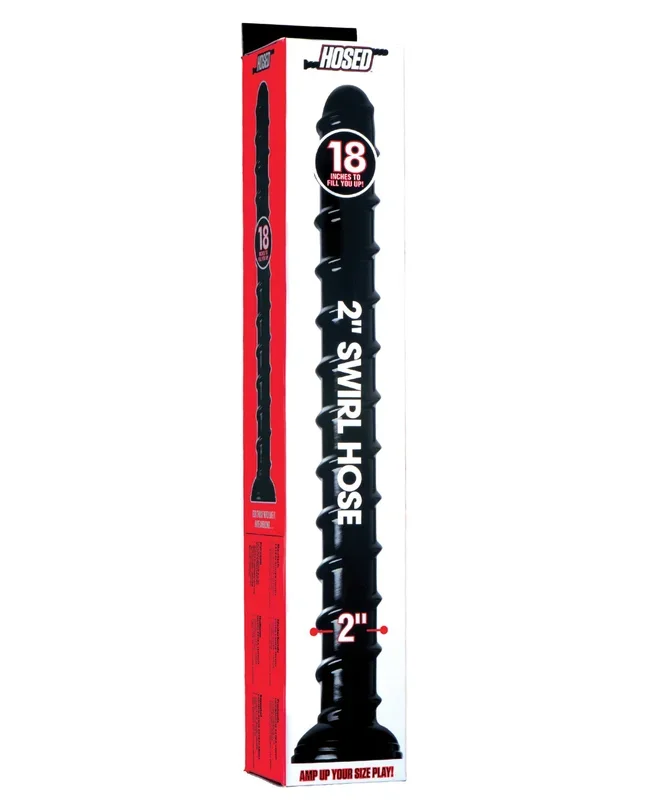 Hosed 18″ Long 2″ Swirl Hose – Black