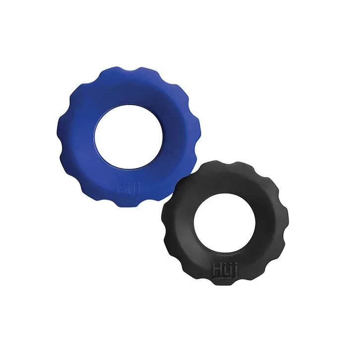 Hunky Junk Cog Ring 2 Size Double Pack – Cobalt & Tar Pack of 2