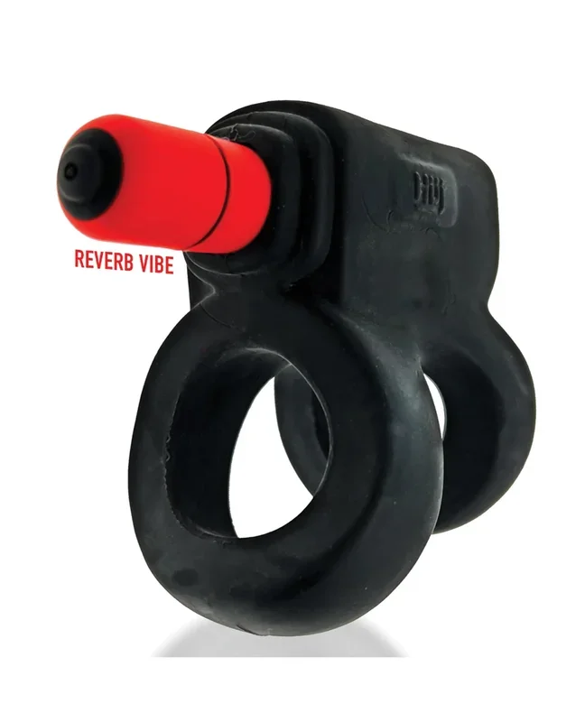Hunky Junk Revhammer Shaft Vibe Ring – Tar Ice w/Red Vibe