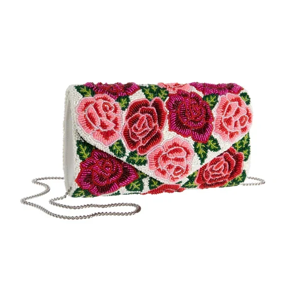 HUNTINGTON ROSE GARDEN BEADED CLUTCH