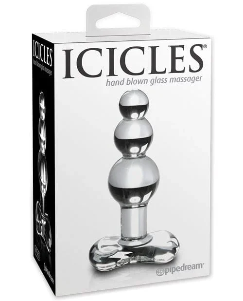 Icicles No. 47 Hand Blown Glass Butt Plug – Clear
