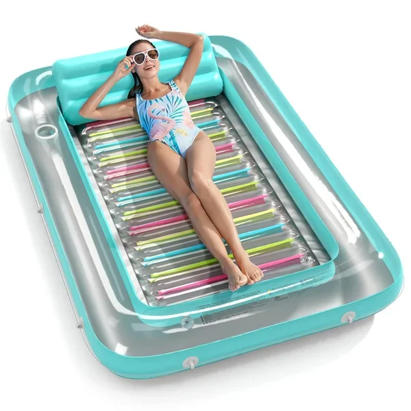 Inflatable Tanning Pool Lounger Float – Jasonwell 4 in 1 Sun Tan Tub Sunbat