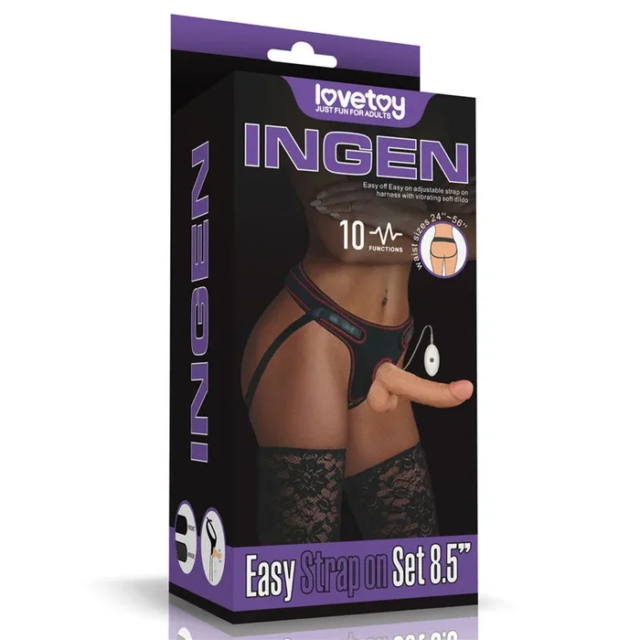 Ingen Vibrating Easy Strap-On Set – Flesh 21.6 cm (8.5”) Vibrating Strap-On