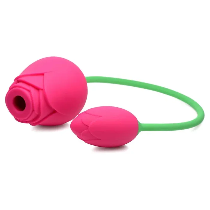 Inmi Bloomgasm Rose Duet Rechargeable Vibrating & Sucking Clit Stimulator