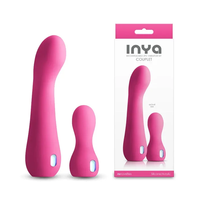 INYA Couplet – Pink – Pink USB Rechargeable Vibrators – Set of 2 Sizes