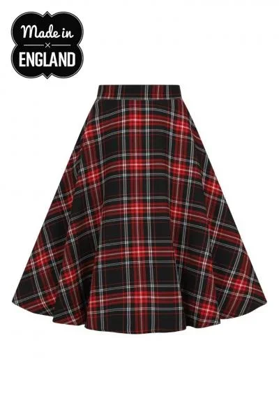 Islay 50’s Skirt – Black/Red –