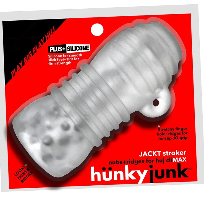 Jackt Clear Ice Male Masturbation Sleeve with Soft Silicone Grip