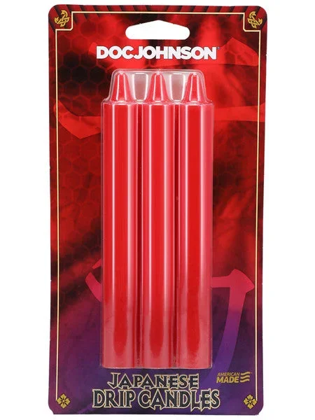 Japanese Drip Candles 3 Pack – Red